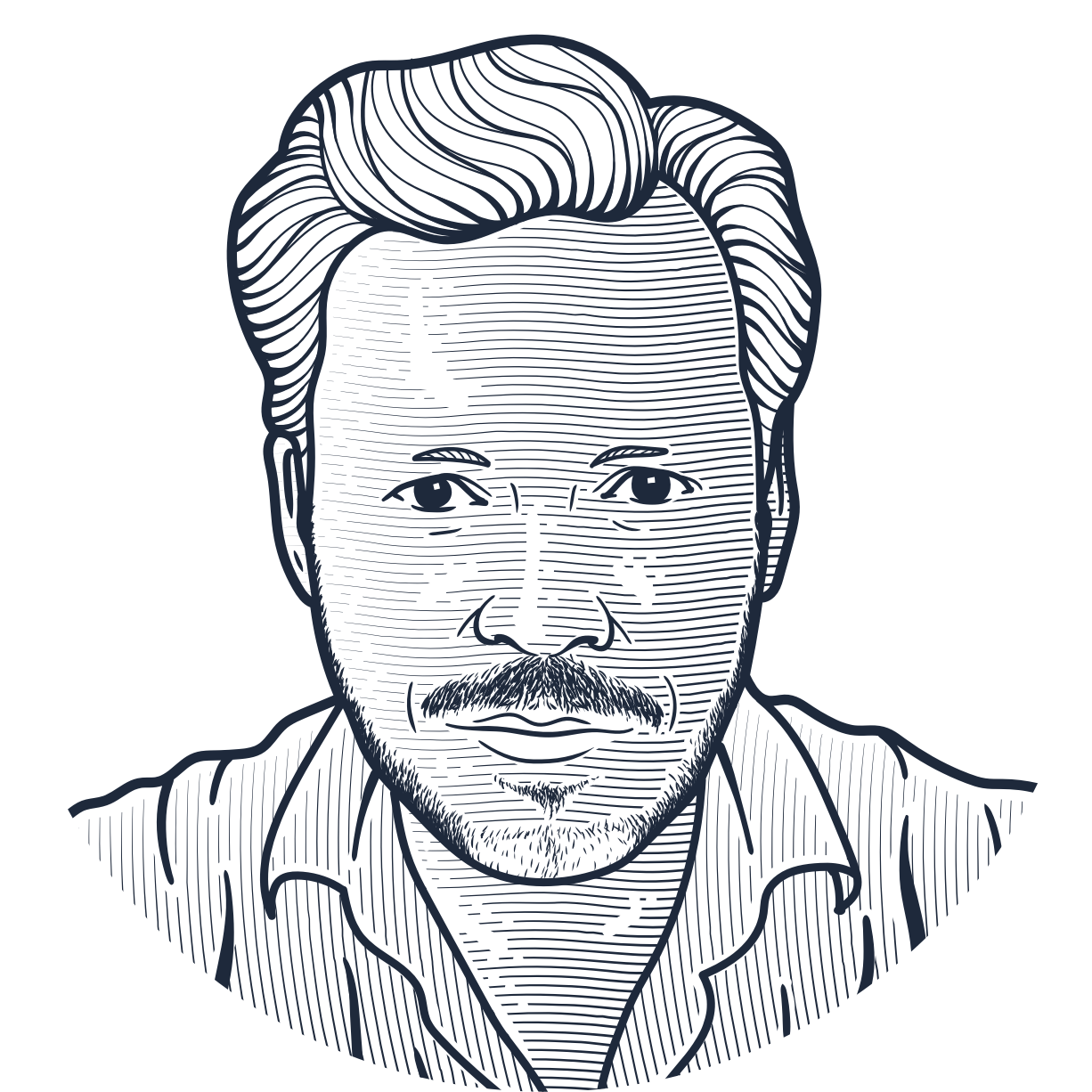 Ben Tiggelaar line art portrait